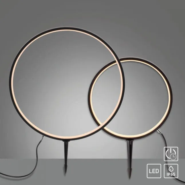 LED Spießleuchte Gartenlampe Ringform Timerfunktion IP65 wasserfest