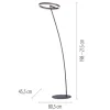 LED Stehlampe anthrazit farbig schwenkbar dimmbar Lichtring warmweiß Licht