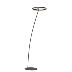 LED Stehlampe anthrazit farbig schwenkbar dimmbar Lichtring warmweiß Licht