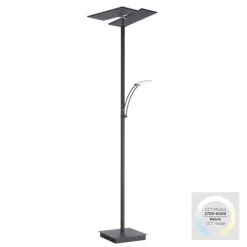 LED Stehlampe anthrazit farbig schwenkbar dimmbar Lesearm CCT Memory