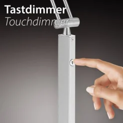 LED Stehlampe anthrazit farbig schwenkbar dimmbar Lesearm CCT Memory