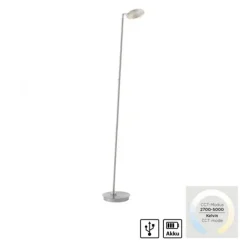 LED Stehleuchte AKKU BENTE, stahl, dimmbar, Akkuleuchte