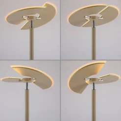 LED Stehleuchte ARTUR, sandfarben, Tastdimmer, dreh-und schwenkbar