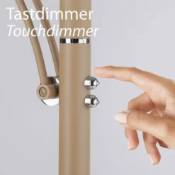 LED Stehleuchte ARTUR, sandfarben, Tastdimmer, dreh-und schwenkbar
