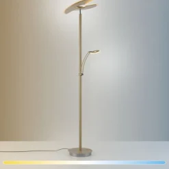 LED Stehleuchte ARTUR, sandfarben, Tastdimmer, dreh-und schwenkbar