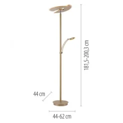 LED Stehleuchte ARTUR, sandfarben, Tastdimmer, dreh-und schwenkbar