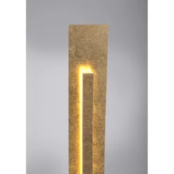 LED-Stehleuchte, Blattgoldoptik, warmweiße Lichtfarbe, blendfrei, modern