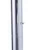 LED-Stehleuchte, Chrom, 3 Leuchtarmen, warmweiß, Kippschalter