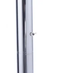 LED-Stehleuchte, Chrom, 3 Leuchtarmen, warmweiß, Kippschalter