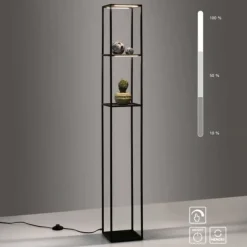 LED Stehleuchte CONNI schwarz, warmweiß, dimmbar, Innenleuchte