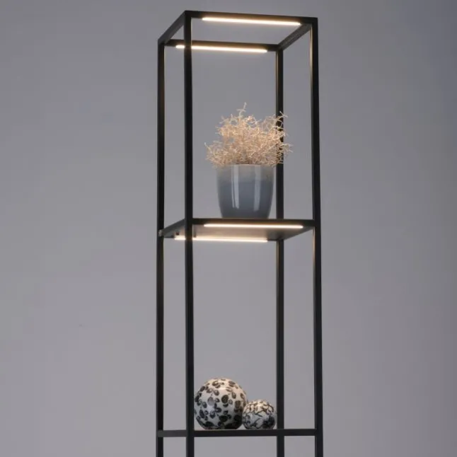 LED Stehleuchte CONNI schwarz, warmweiß, dimmbar, Innenleuchte
