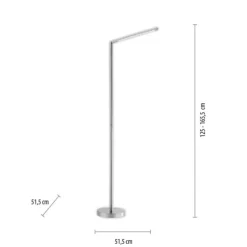 LED-Stehleuchte, höhenverstellbar, inkl. Dimmfunktion über Tastendimmer