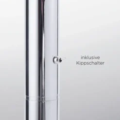 LED Stehleuchte, moderne 3 Leuchtarme, warmweiß, inkl. Kippschalter