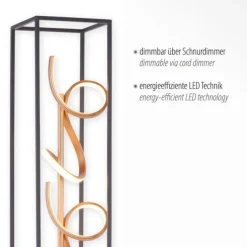 LED Stehleuchte, modernes Design, warmweißes Licht, inkl. Dimmfunktion