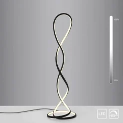 LED Stehleuchte modernes Design, TWIST, schwarz,