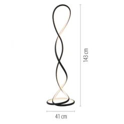 LED Stehleuchte modernes Design, TWIST, schwarz,