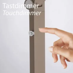 LED Stehleuchte SAMSKY, bronce, dimmbar, höhenverstellbar, Farbtemperatursteuerung