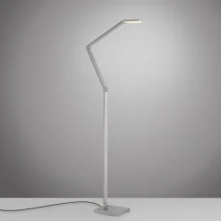 LED Stehleuchte SAMSKY, silber, dimmbar, höhenverstellbar, Farbtemperatursteuerung