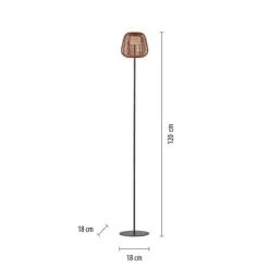 LED Stehleuchte schwarz Akku spritzwasserschutz USB Touchdimmer