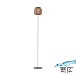 LED Stehleuchte schwarz Akku spritzwasserschutz USB Touchdimmer