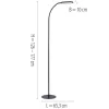 LED Stehleuchte, schwarz, CCT, dimmbar, Innenleuchte, IP20
