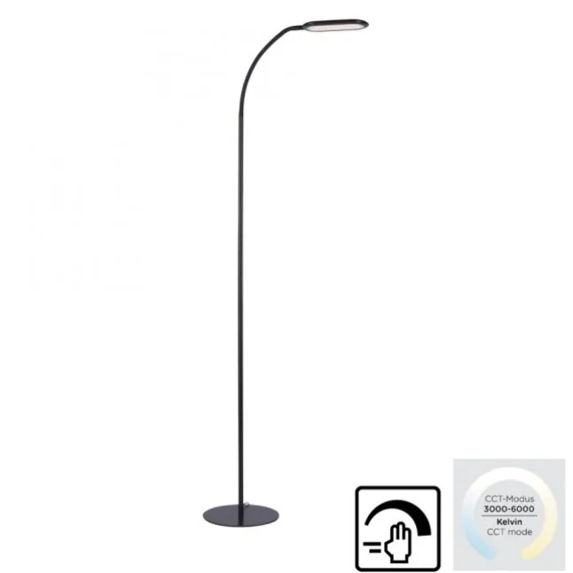 LED Stehleuchte, schwarz, CCT, dimmbar, Innenleuchte, IP20