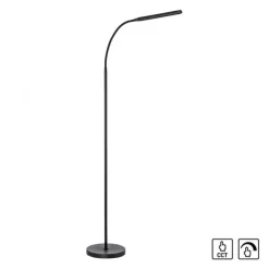 LED Stehleuchte schwarz dimmbar 3 Stufen CCT Touchdimmer Spots drehbar