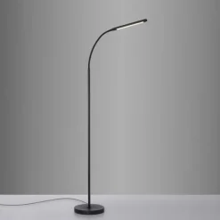 LED Stehleuchte schwarz dimmbar 3 Stufen CCT Touchdimmer Spots drehbar