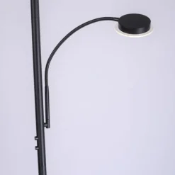 LED Stehleuchte, schwarz, dimmbar, Lesearm zuschaltbar,