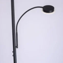 LED Stehleuchte, schwarz, dimmbar, Lesearm zuschaltbar,