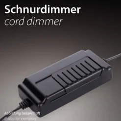 LED Stehleuchte schwarz messing dimmbar per Schnurdimmer geschwungen