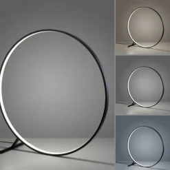 LED Stehleuchte schwarz ring rund dimmbar Fernbedienung CCT