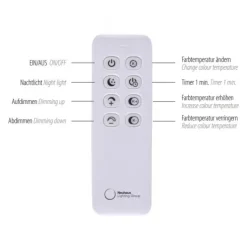 LED Stehleuchte schwarz rund Ringform dimmbar über Fernbedienung CCT