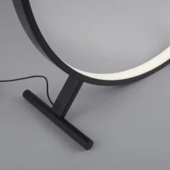 LED Stehleuchte schwarz rund Ringform dimmbar über Fernbedienung CCT