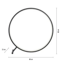LED Stehleuchte schwarz rund Ringform dimmbar über Fernbedienung CCT