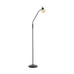 LED Stehleuchte schwarz Schalter flexibel verstellbar Wohnzimmer