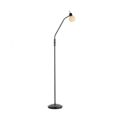 LED Stehleuchte schwarz Schalter flexibel verstellbar Wohnzimmer