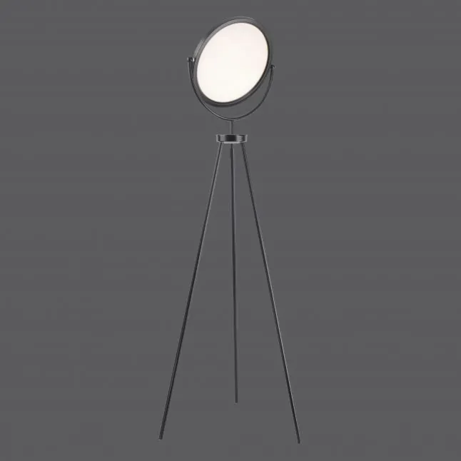 LED Stehleuchte, schwarz, stahl, dreh-/schwenkbar