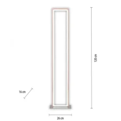 LED Stehleuchte silber farbig Fußschalter dimmbar Sidelight RGB Rainbow