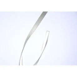 LED Stehleuchte silberfarbig 2 flammig geschwungene Leuchtarme Schnurdimmer
