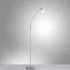 LED Stehleuchte silber Opalglas 3 Stufen Touchdimmer verstellbar