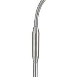 LED Stehleuchte silber Opalglas 3 Stufen Touchdimmer verstellbar