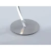 LED Stehleuchte, stahlfarben, geschwungene Form, dimmbar, modern, design