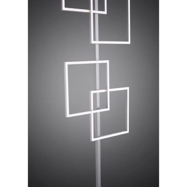 LED-Stehleuchte, stahl, Lichtfarbsteuerung, Fernbedienung, Dimmfunktion