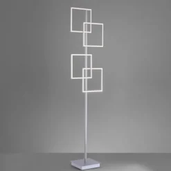 LED-Stehleuchte, stahl, Lichtfarbsteuerung, Fernbedienung, Dimmfunktion