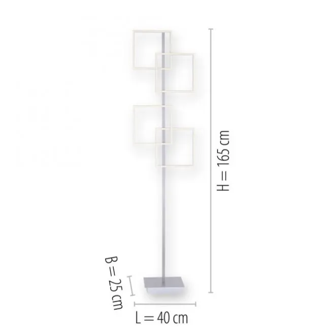LED-Stehleuchte, stahl, Lichtfarbsteuerung, Fernbedienung, Dimmfunktion