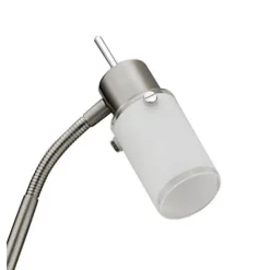 LED-Stehleuchte, stahl, 2 verstellbare Leuchtköpfe, warmweiß, blendfrei