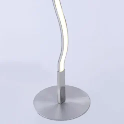LED-Stehleuchte, stahl, Wellenform, warmweiße Lichtfarbe, energiesparend