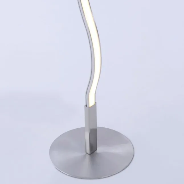 LED-Stehleuchte, stahl, Wellenform, warmweiße Lichtfarbe, energiesparend