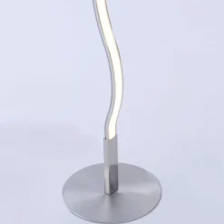 LED-Stehleuchte, stahl, Wellenform, warmweiße Lichtfarbe, energiesparend
